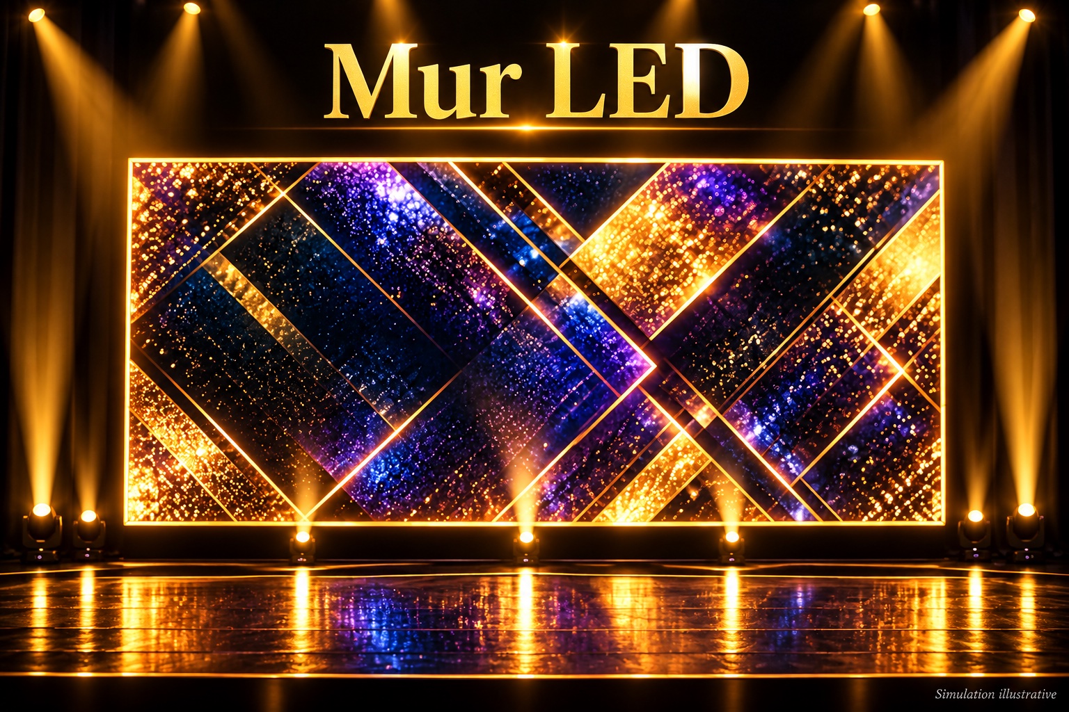 Illustration du mur LED